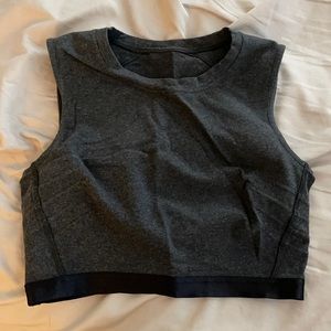Lululemon Grey Workout Crop Top